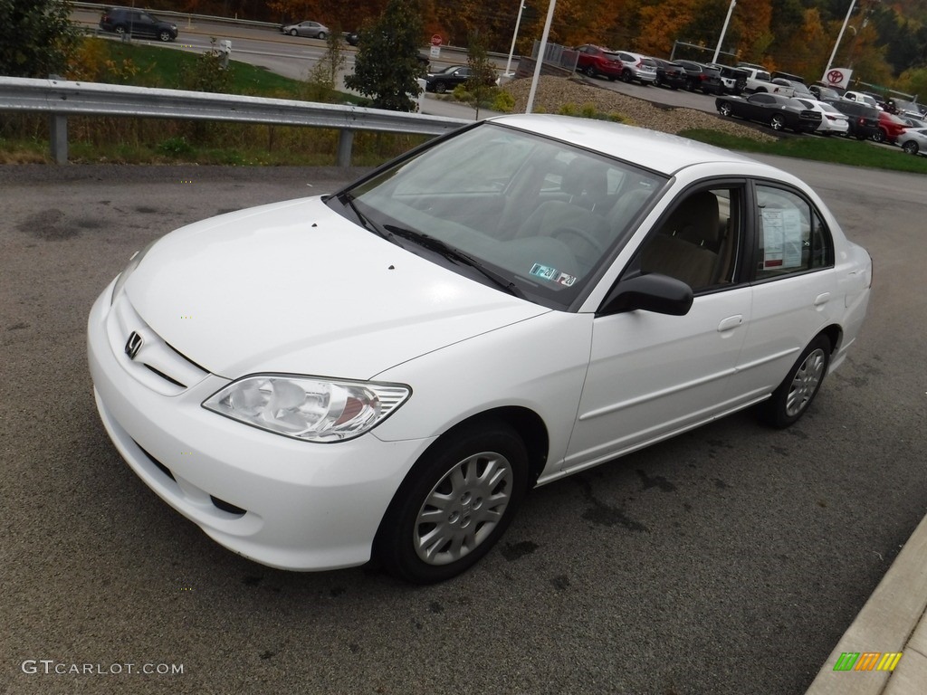 2005 Civic LX Sedan - Taffeta White / Ivory photo #4