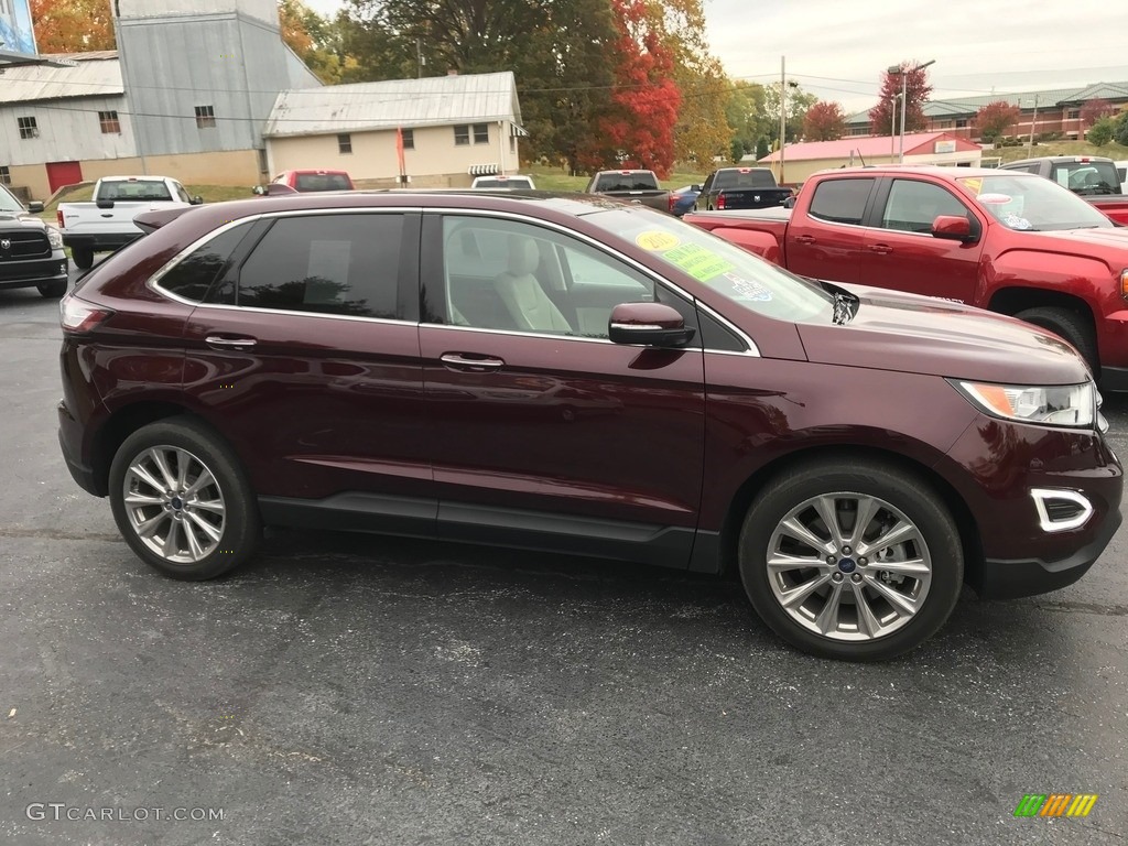 2017 Edge Titanium AWD - Ruby Red Metallic / Ceramic photo #5