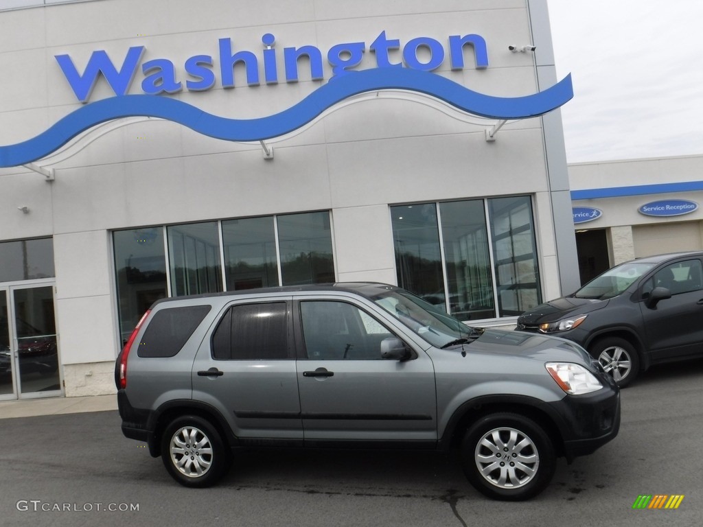 2005 CR-V EX 4WD - Satin Silver Metallic / Black photo #2