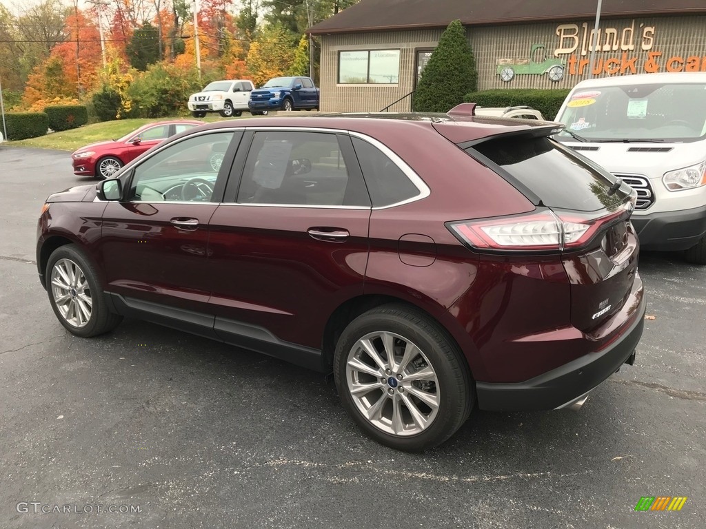 2017 Edge Titanium AWD - Ruby Red Metallic / Ceramic photo #11