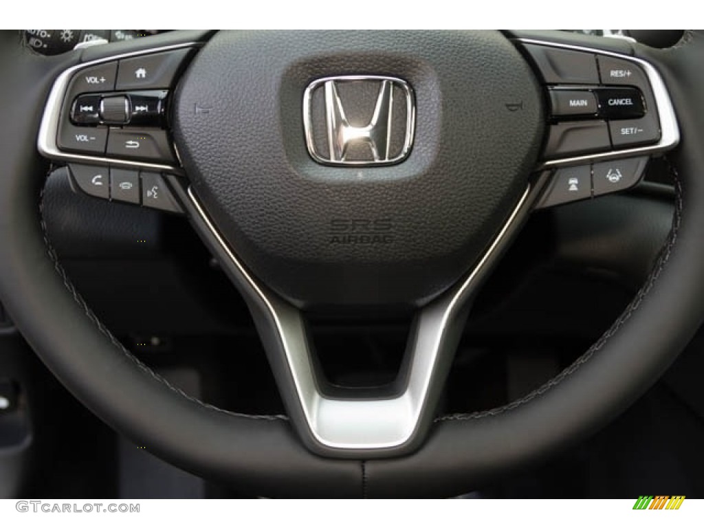 2020 Honda Accord EX-L Sedan Black Steering Wheel Photo #135802124