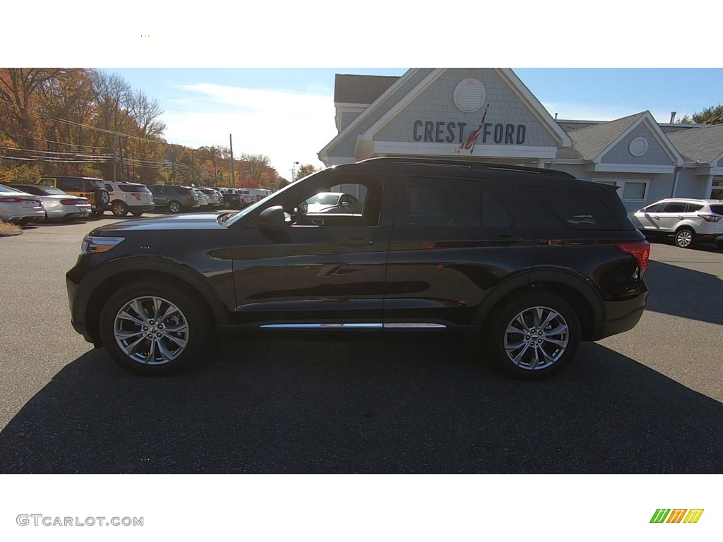 2020 Explorer XLT 4WD - Agate Black Metallic / Ebony photo #4