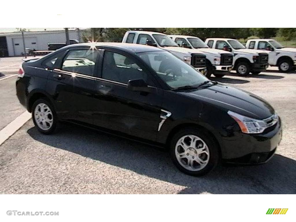 2008 Focus SES Sedan - Black / Charcoal Black photo #7