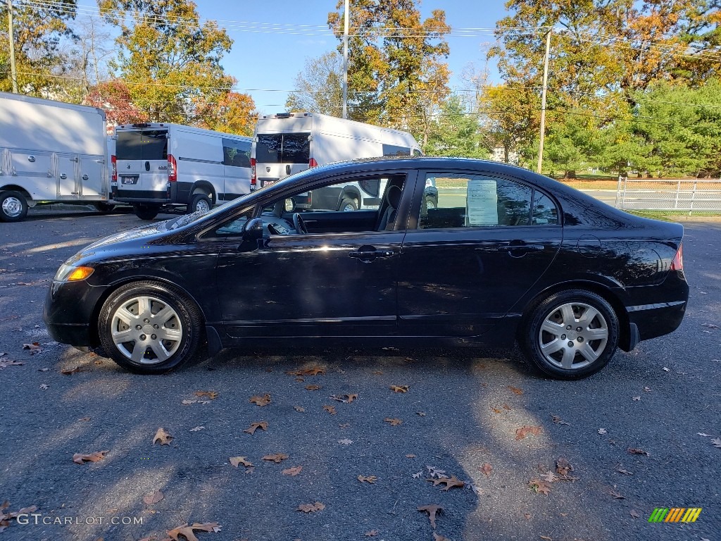 2008 Civic LX Sedan - Nighthawk Black Pearl / Ivory photo #10