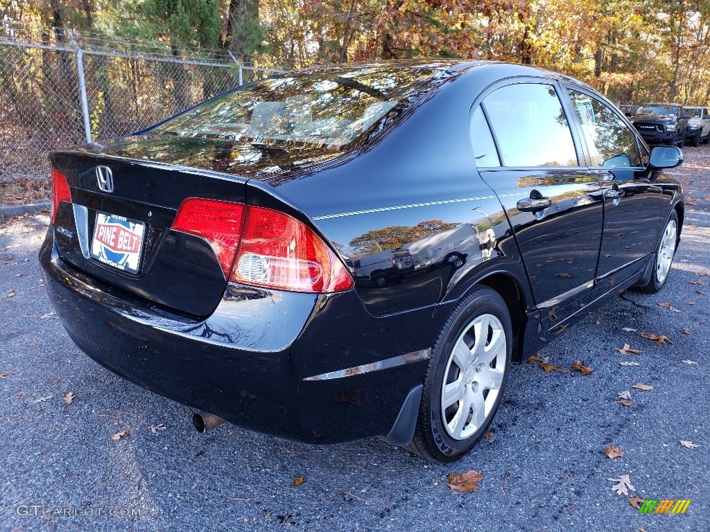 2008 Civic LX Sedan - Nighthawk Black Pearl / Ivory photo #13