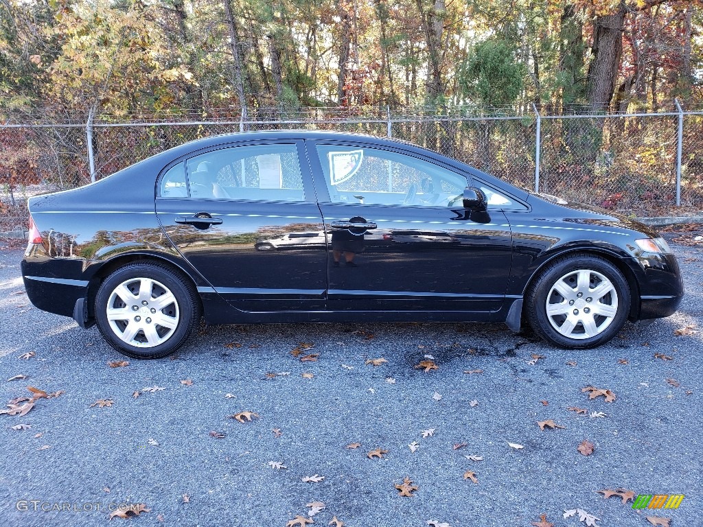 2008 Civic LX Sedan - Nighthawk Black Pearl / Ivory photo #14