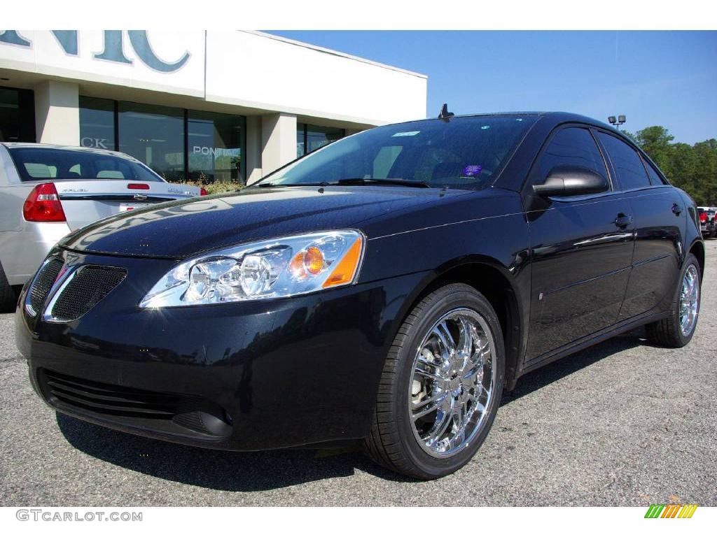 2009 G6 V6 Sedan - Carbon Black Metallic / Ebony photo #2