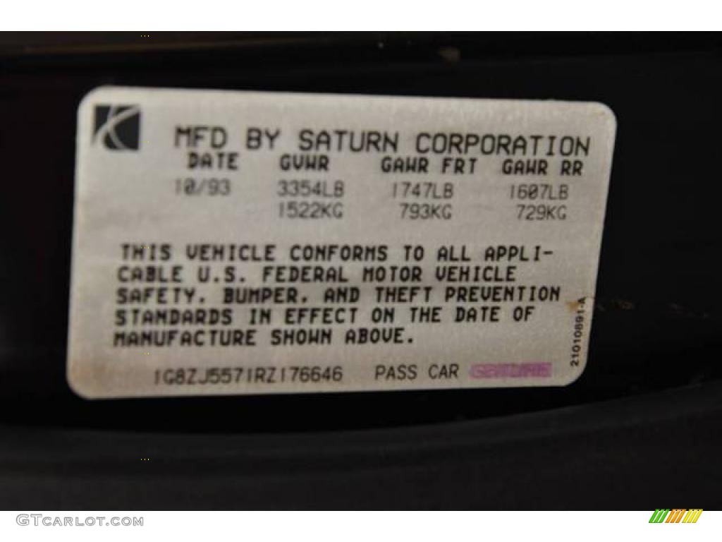 1994 S Series SL2 Sedan - Blue Green / Tan photo #9