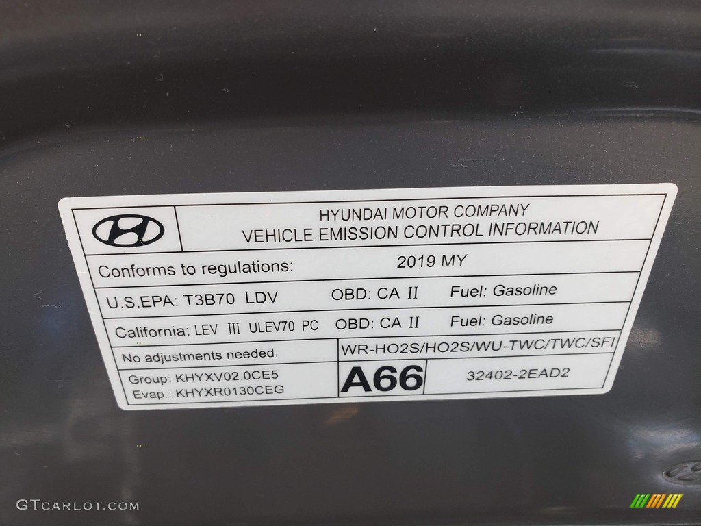 2019 Elantra SE - Galactic Gray / Gray photo #37