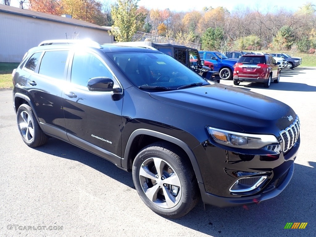 2020 Cherokee Limited 4x4 - Diamond Black Crystal Pearl / Black photo #7