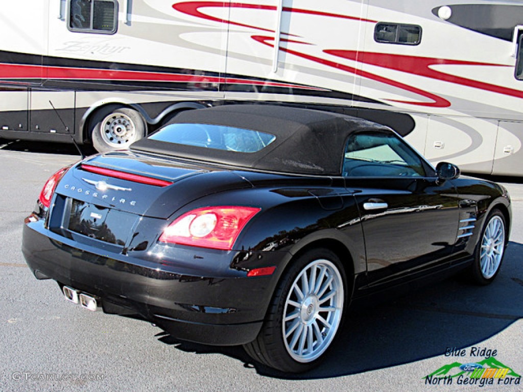 2005 Crossfire Limited Roadster - Black / Dark Slate Grey/Cedar photo #11