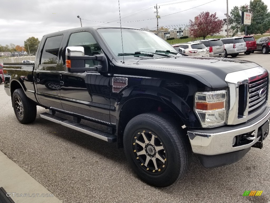 2010 F250 Super Duty Lariat Crew Cab 4x4 - Black / Ebony photo #6