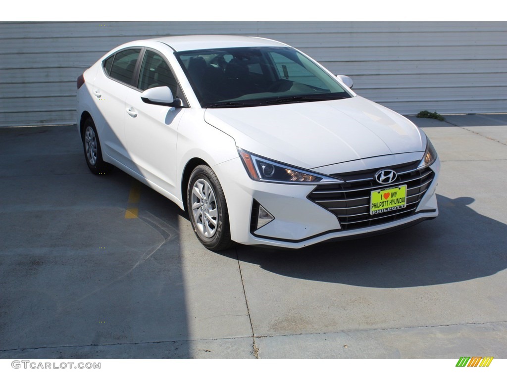 2020 Elantra SE - Quartz White Pearl / Black photo #2