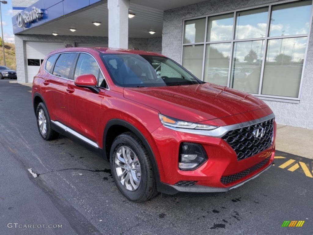 Calypso Red 2020 Hyundai Santa Fe SE AWD Exterior Photo #135841409