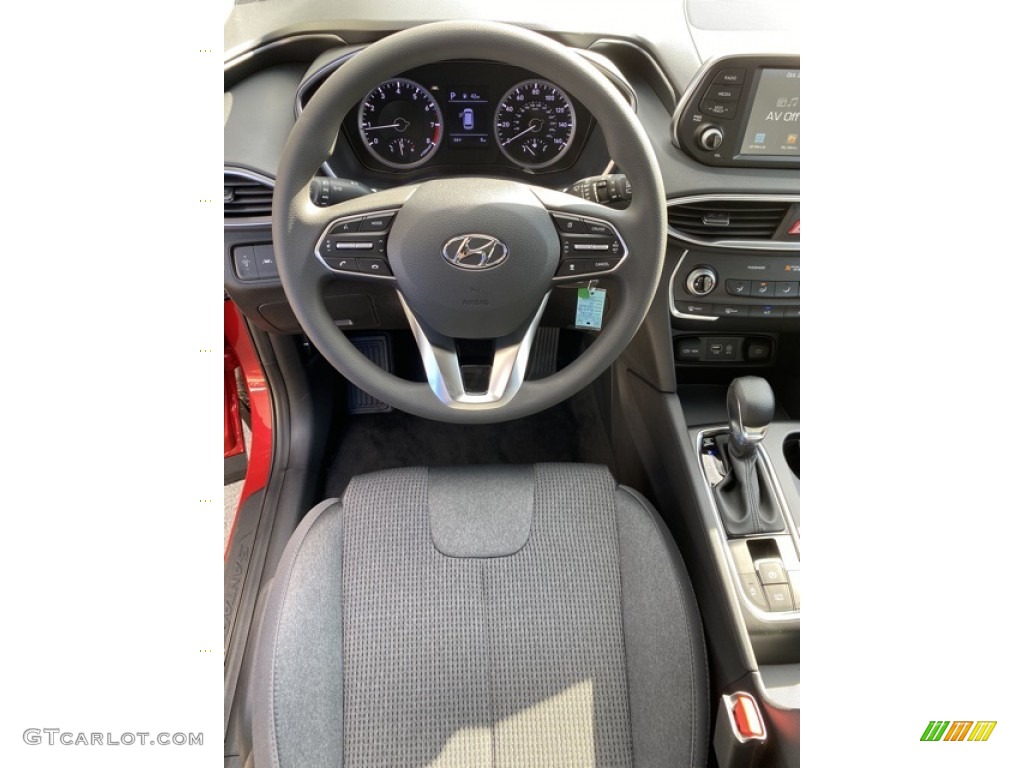 2020 Hyundai Santa Fe SE AWD Black Steering Wheel Photo #135841699