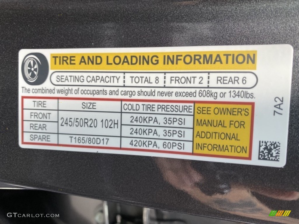 2020 Honda Pilot Touring AWD Info Tag Photo #135848312