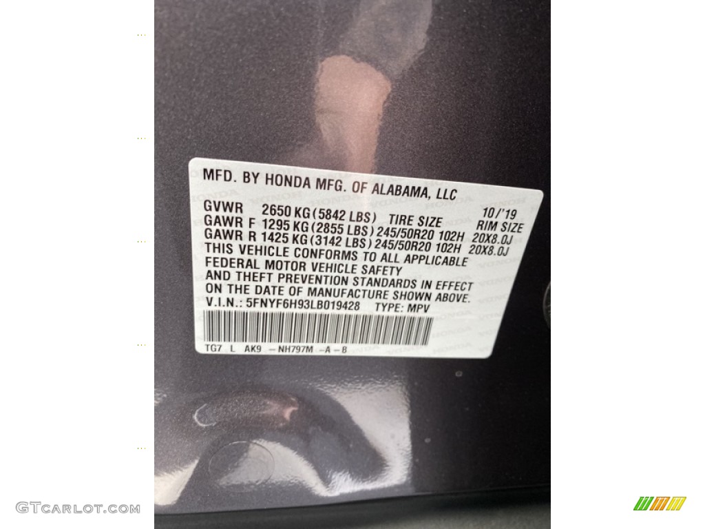 2020 Pilot Color Code NH797M for Modern Steel Metallic Photo #135848330