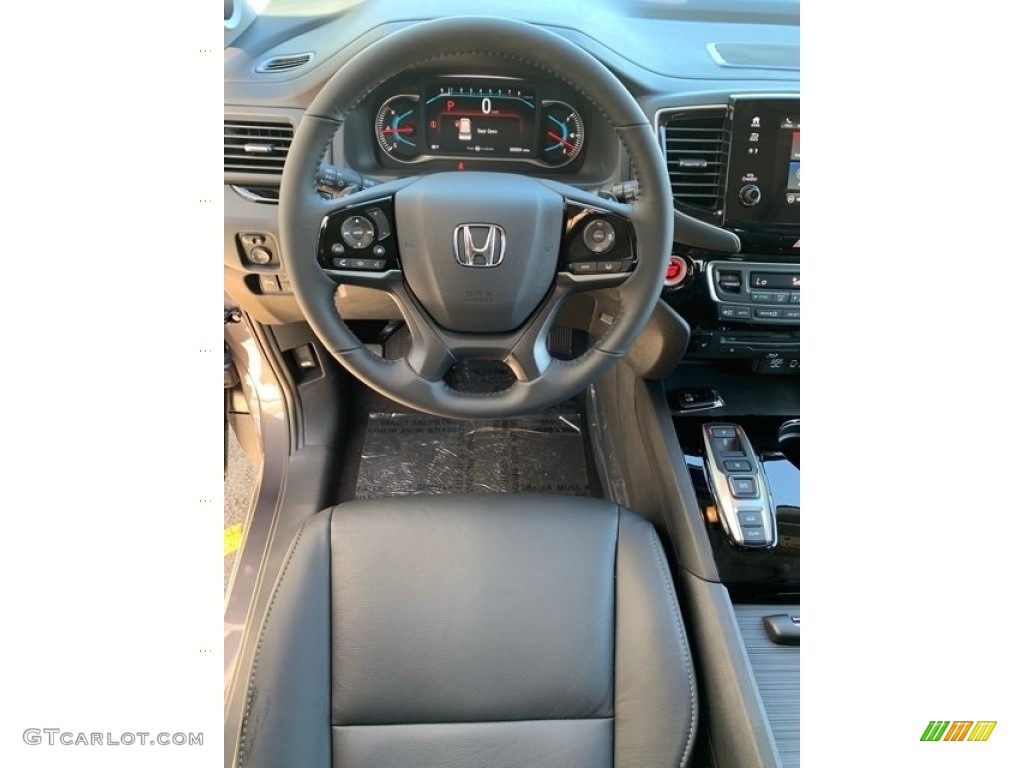 2020 Honda Pilot Touring AWD Black Steering Wheel Photo #135848387