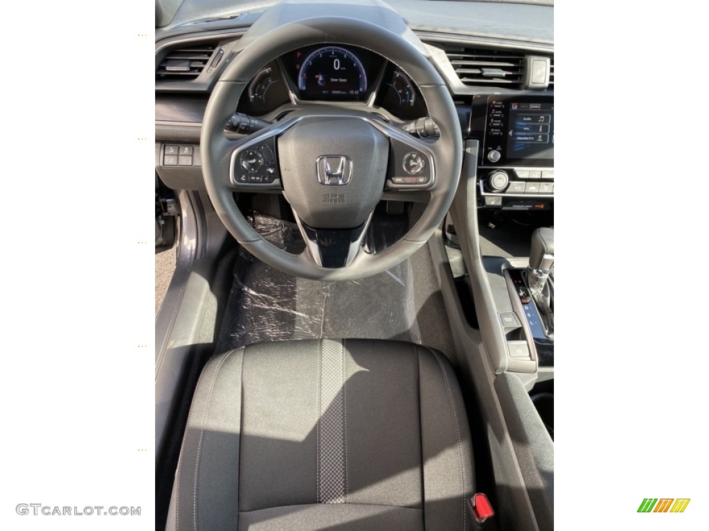 2020 Honda Civic EX Hatchback Black Steering Wheel Photo #135851120