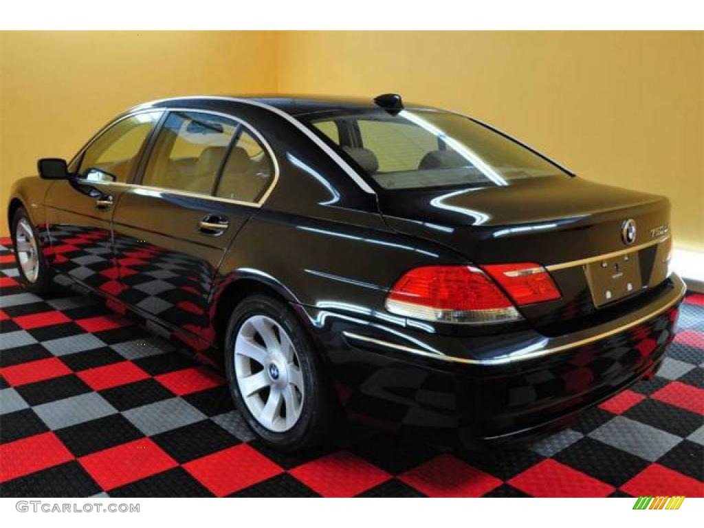 2006 7 Series 750Li Sedan - Black Sapphire Metallic / Dark Beige/Beige III photo #4