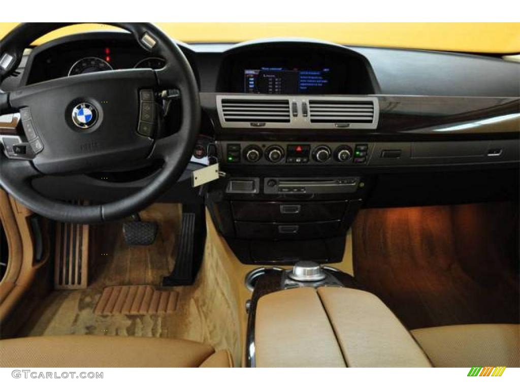 2006 7 Series 750Li Sedan - Black Sapphire Metallic / Dark Beige/Beige III photo #7