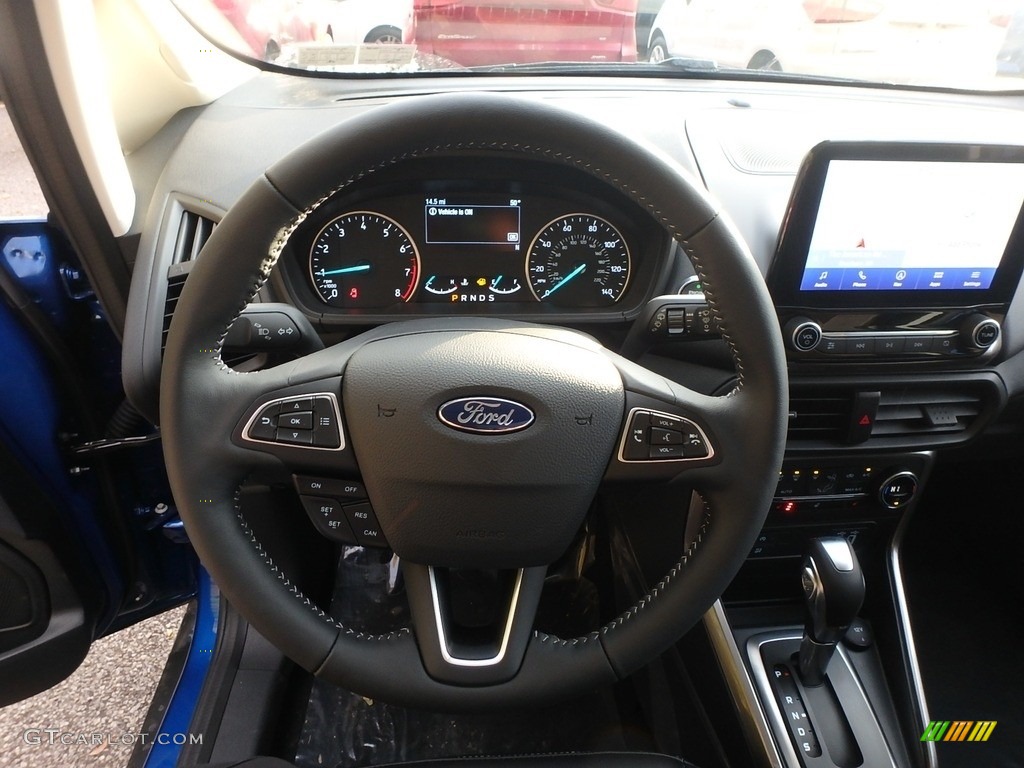2020 Ford EcoSport SES 4WD Ebony Black Steering Wheel Photo #135852449