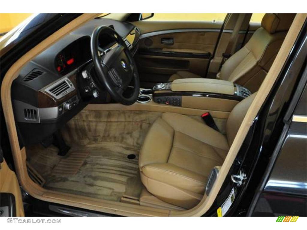 2006 7 Series 750Li Sedan - Black Sapphire Metallic / Dark Beige/Beige III photo #14