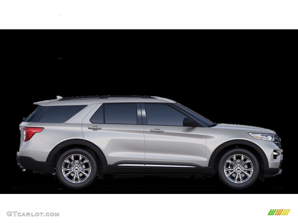 2020 Explorer XLT 4WD - Iconic Silver Metallic / Ebony photo #5