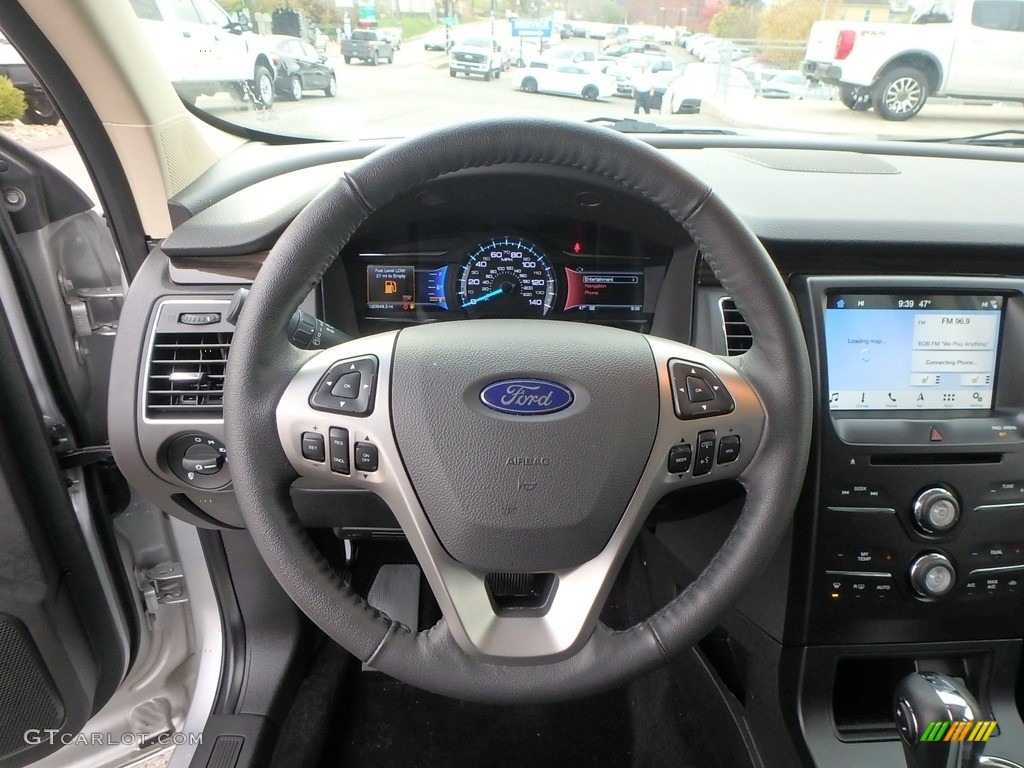 2019 Ford Flex SEL AWD Charcoal Black Steering Wheel Photo #135853566