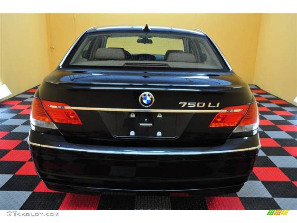2006 7 Series 750Li Sedan - Black Sapphire Metallic / Dark Beige/Beige III photo #25
