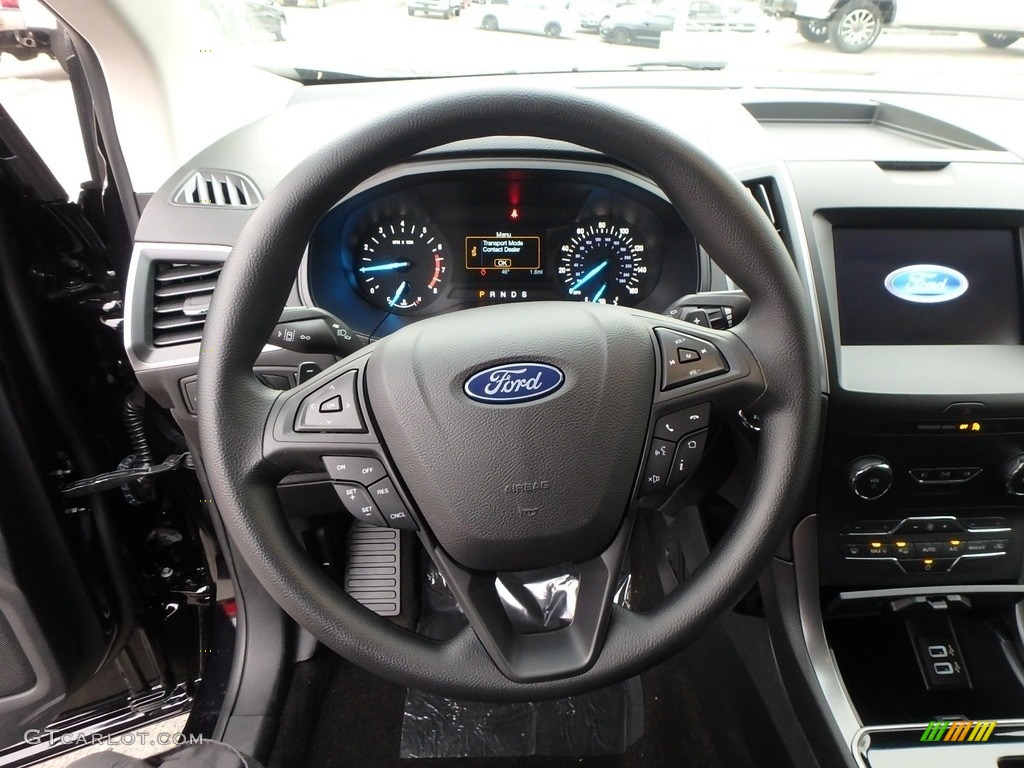 2020 Ford Edge SE AWD Ebony Steering Wheel Photo #135856635