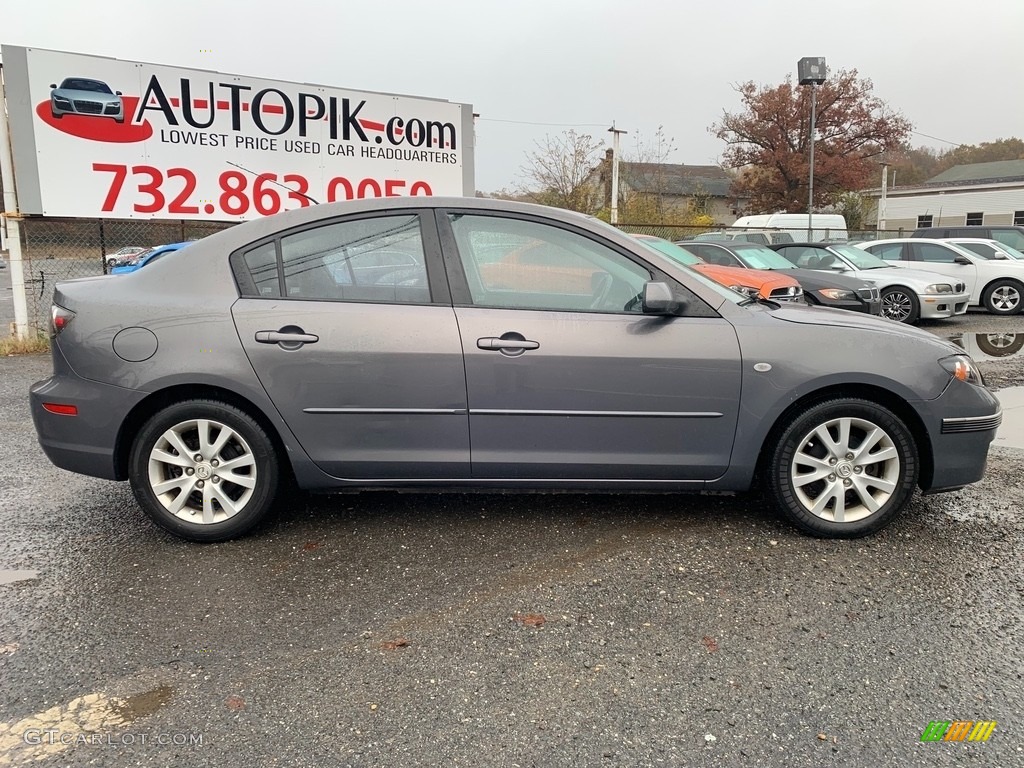 2008 MAZDA3 i Sport Sedan - Metropolitan Gray Mica / Black photo #2