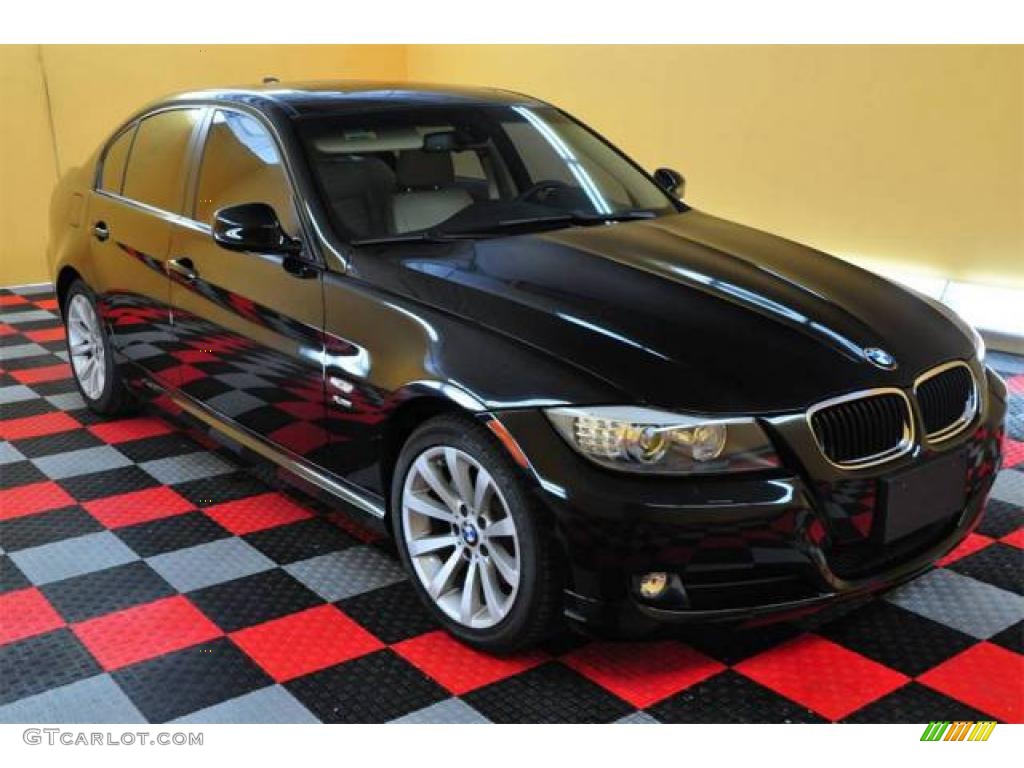 2009 3 Series 328xi Sedan - Black Sapphire Metallic / Beige photo #21