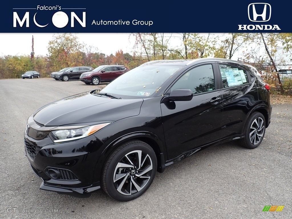 2019 HR-V Sport AWD - Crystal Black Pearl / Black photo #1