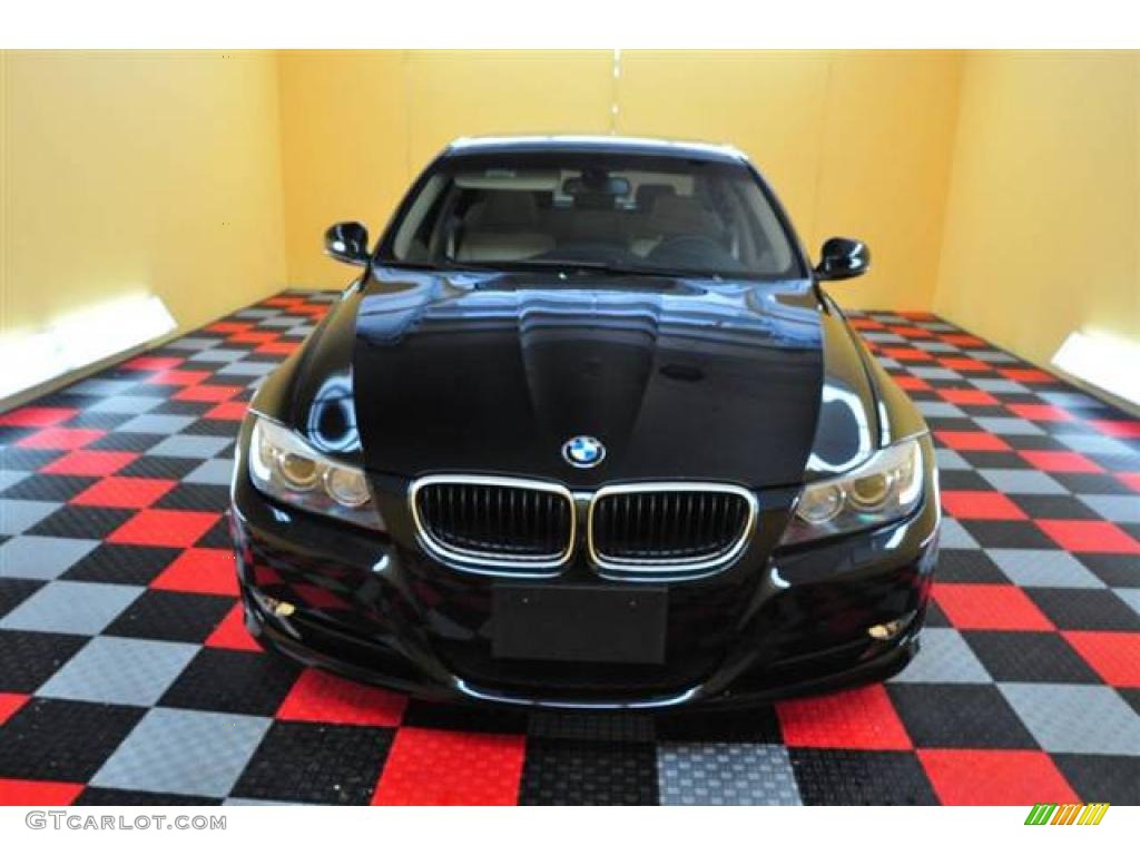 2009 3 Series 328xi Sedan - Black Sapphire Metallic / Beige photo #28
