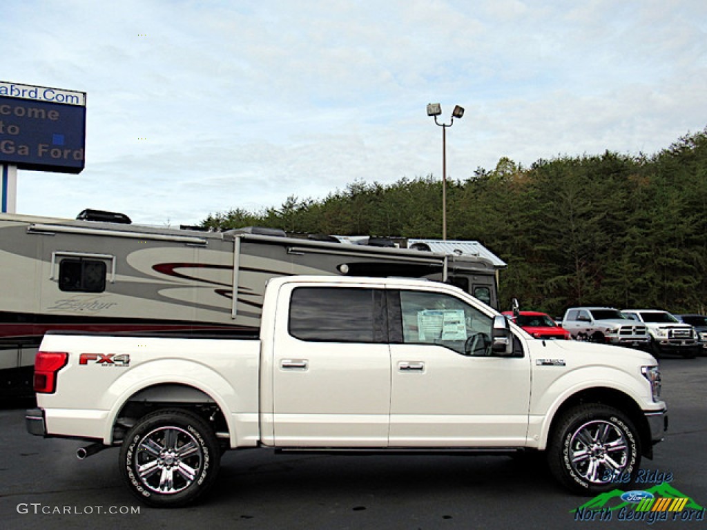 2019 F150 Lariat SuperCrew 4x4 - White Platinum / Light Camel photo #6