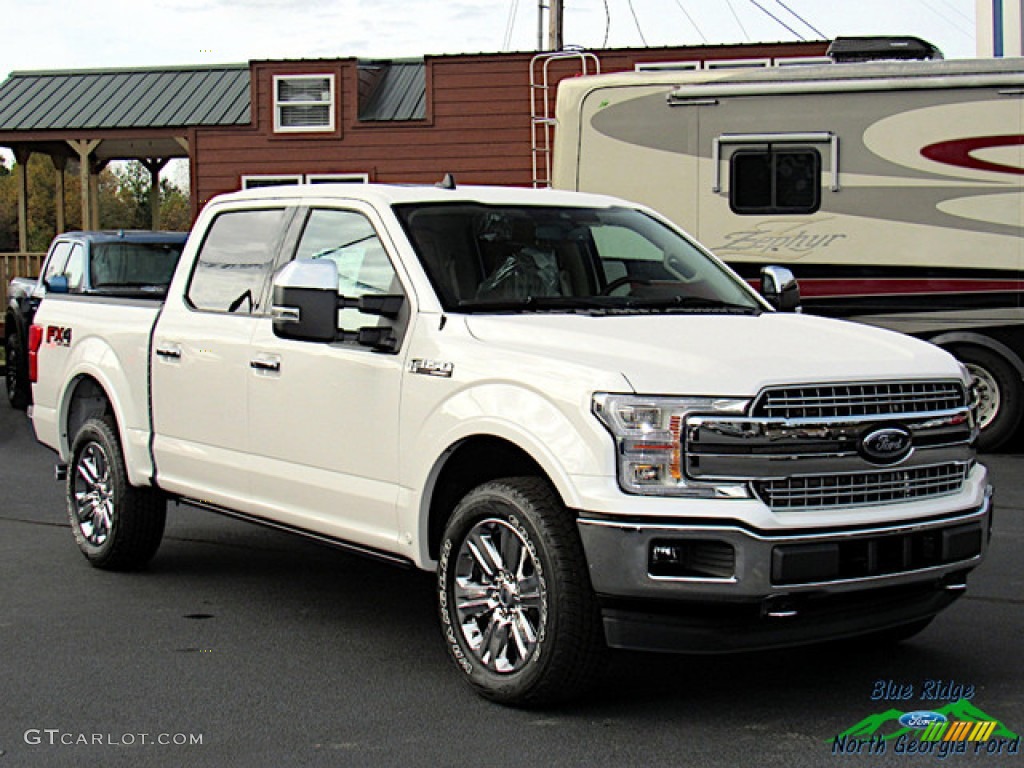 2019 F150 Lariat SuperCrew 4x4 - White Platinum / Light Camel photo #7