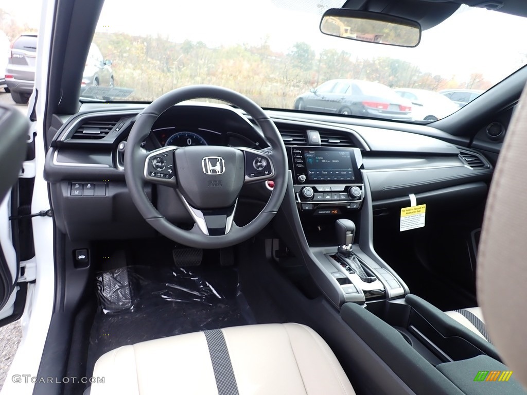 2020 Honda Civic EX Hatchback Ivory Dashboard Photo #135863898