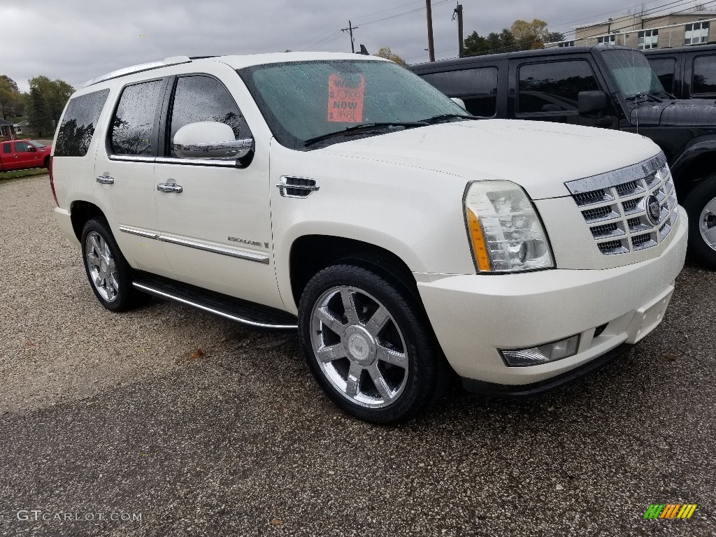 2007 Escalade AWD - White Diamond / Cocoa/Light Cashmere photo #1