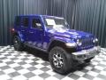 2020 Ocean Blue Metallic Jeep Wrangler Unlimited Rubicon 4x4  photo #4