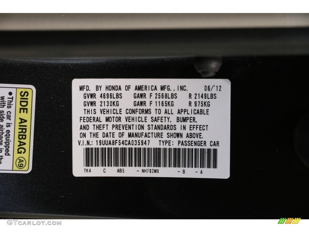 2012 TL 3.5 Technology - Graphite Luster Metallic / Taupe photo #22