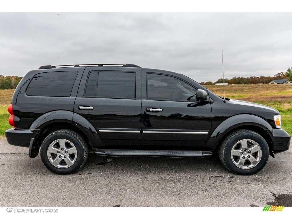 2008 Durango Limited 4x4 - Brilliant Black / Khaki Two-Tone photo #3