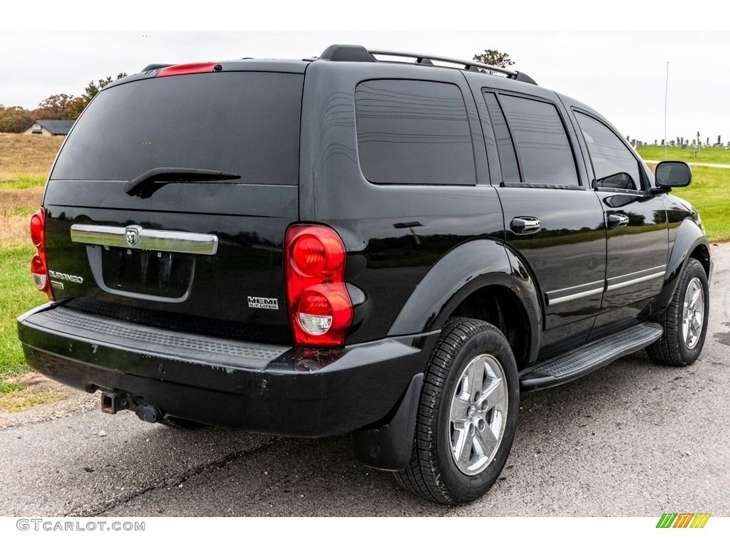 2008 Durango Limited 4x4 - Brilliant Black / Khaki Two-Tone photo #4