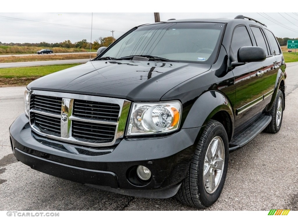 2008 Durango Limited 4x4 - Brilliant Black / Khaki Two-Tone photo #8