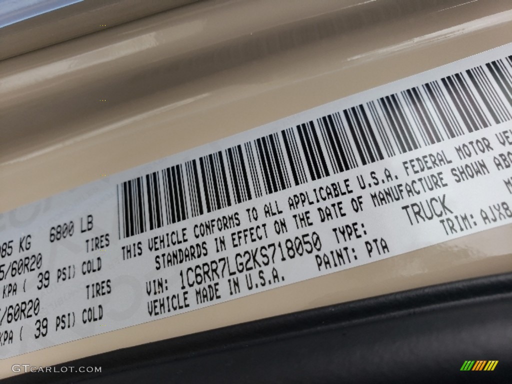 2019 1500 Color Code PTA for Mojave Sand Photo #135872747