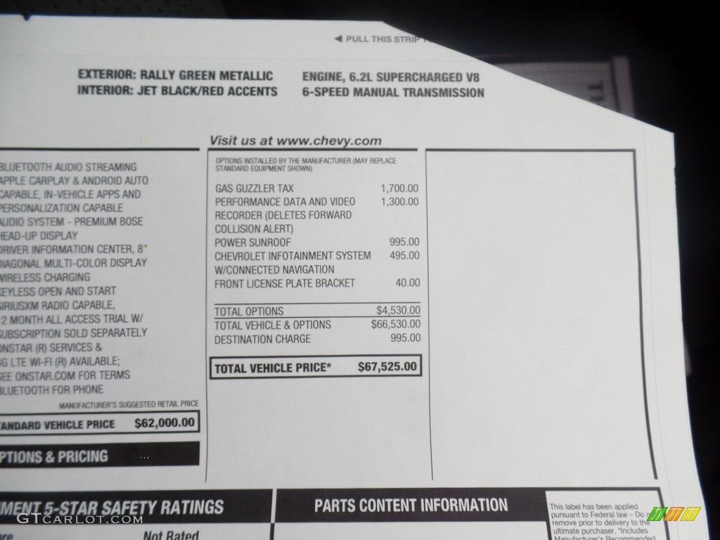 2020 Camaro ZL1 Coupe - Rally Green Metallic / Jet Black photo #47