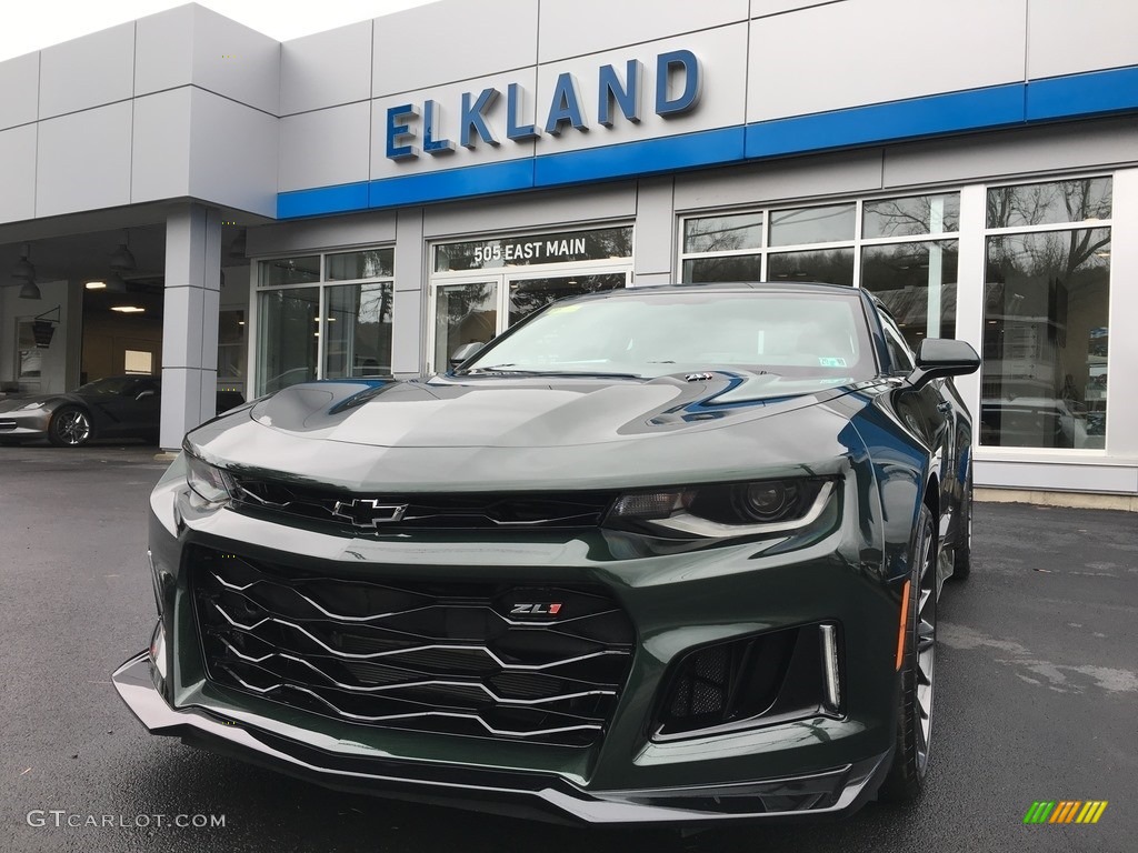2020 Camaro ZL1 Coupe - Rally Green Metallic / Jet Black photo #50