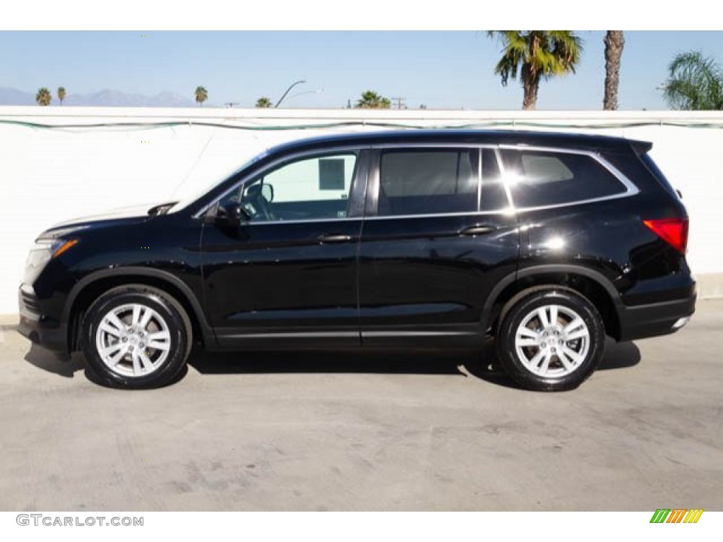 2016 Pilot LX - Crystal Black Pearl / Gray photo #8