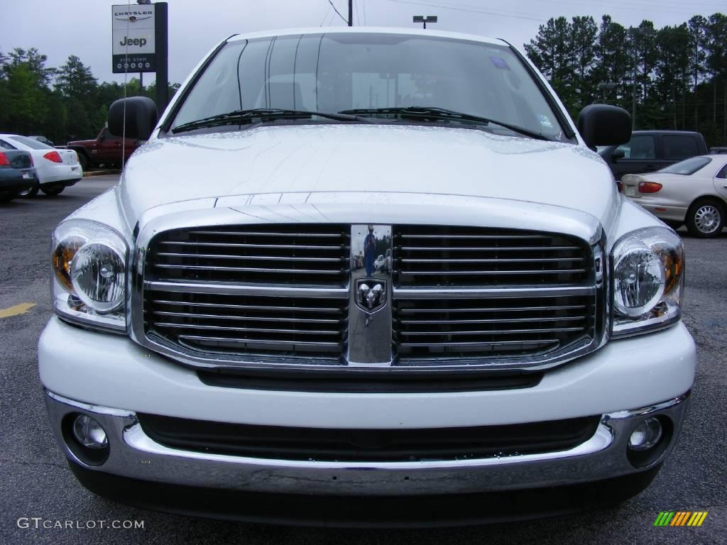 2008 Ram 1500 Big Horn Edition Quad Cab - Bright White / Medium Slate Gray photo #3