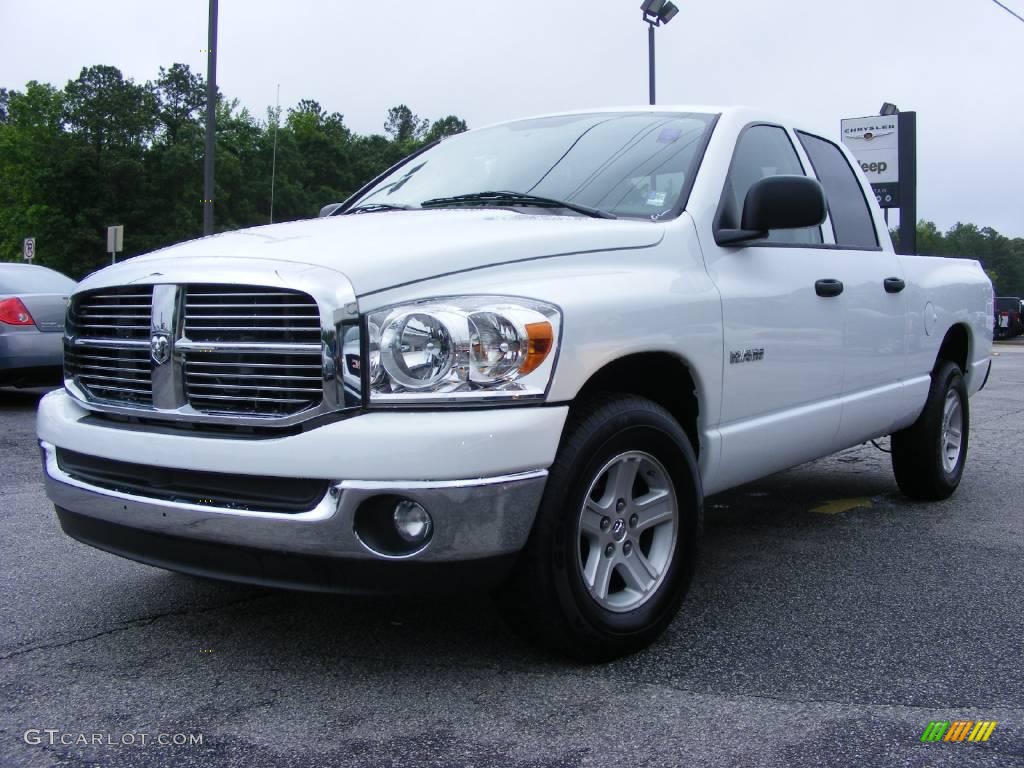 2008 Ram 1500 Big Horn Edition Quad Cab - Bright White / Medium Slate Gray photo #4